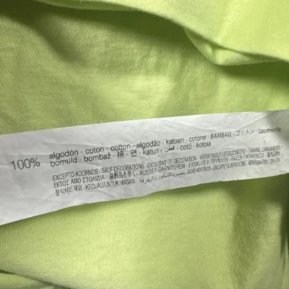 Zara Men's Tshirt LG Winky‎ Face Neon Green Party Leisure - Picture 5 of 8